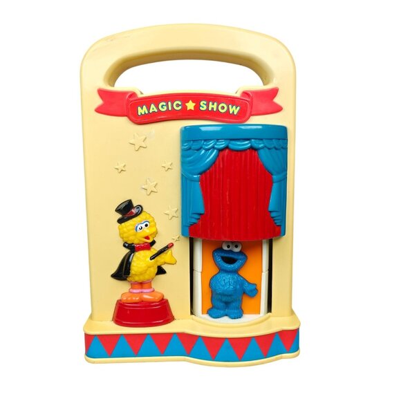 Vintage 1993 Tyco Sesame Street Magic Show Toy Featuring Big Bird & Cookie Monst - Picture 1 of 6